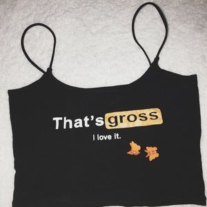 Phub font crop top tank top 💃🏻 comes w/ 2 clips